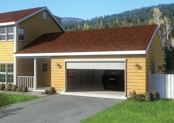 Garage Plan 6013 - 2 Car Garage Elevation