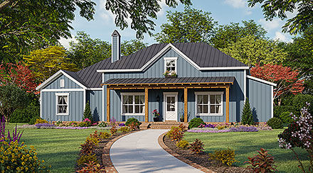 Country Farmhouse Traditional Elevation of Plan 60133