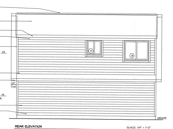 Cape Cod Traditional Rear Elevation of Plan 6016