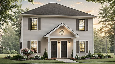Country Traditional Elevation of Plan 60160