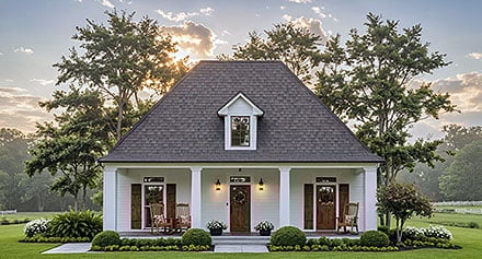 Country Craftsman Farmhouse Traditional Elevation of Plan 60176