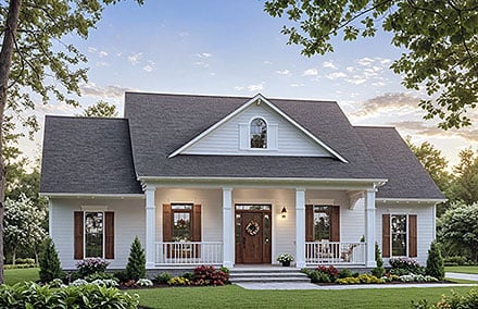 Contemporary Country Farmhouse Traditional Elevation of Plan 60177