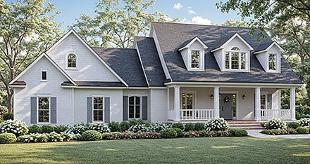 Country Farmhouse Traditional Elevation of Plan 60189