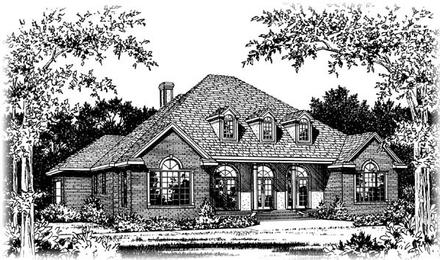 Colonial Elevation of Plan 60328