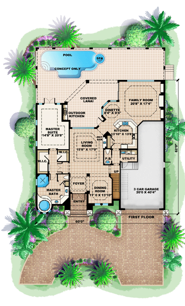 Florida Mediterranean Level One of Plan 60421