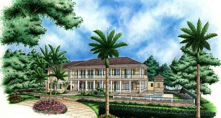 Florida Mediterranean Plantation Elevation of Plan 60438