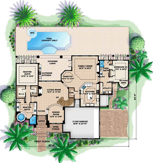 Mediterranean House Plans & Spanish Floor Plans