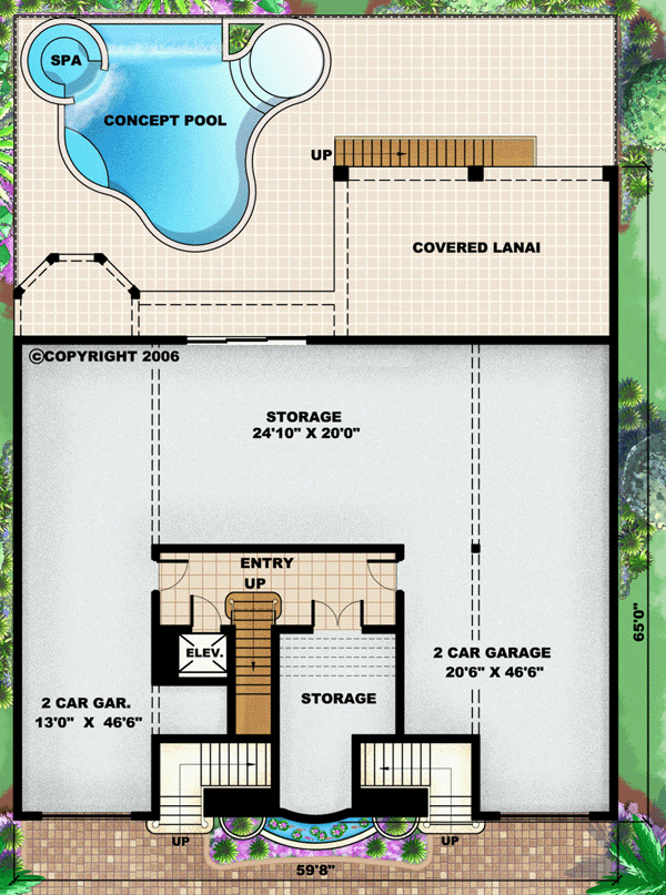 Florida Mediterranean Lower Level of Plan 60491