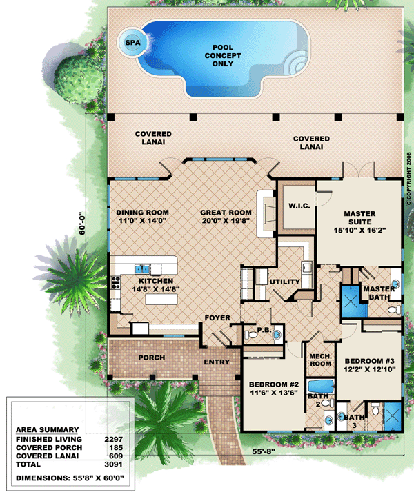 Cottage Level One of Plan 60504