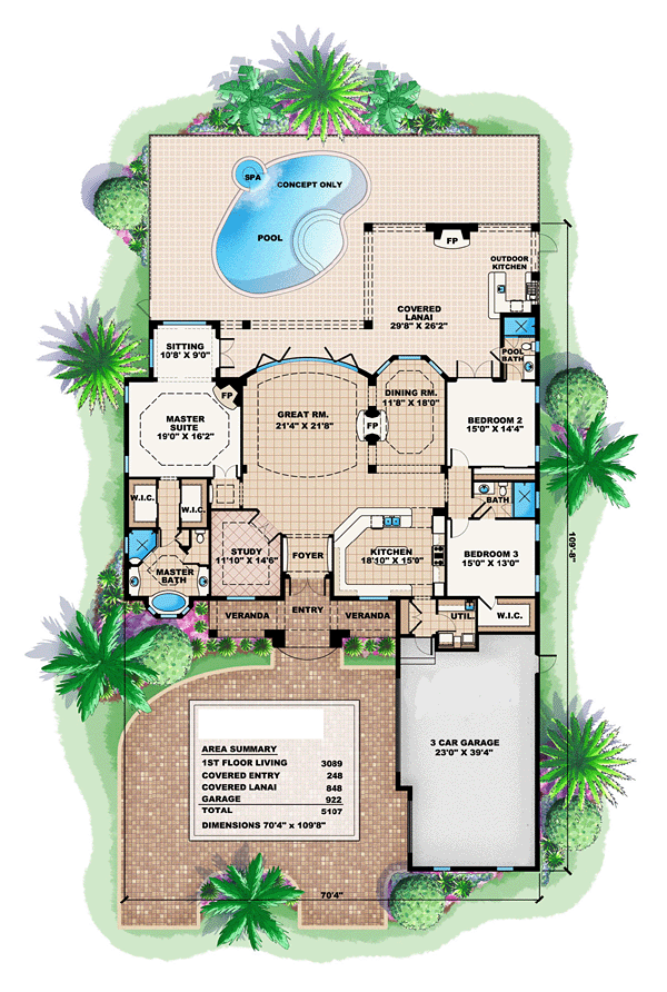 Florida Mediterranean Level One of Plan 60519