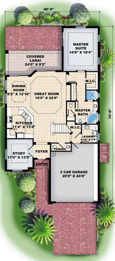 House Plan 60527 First Level Plan