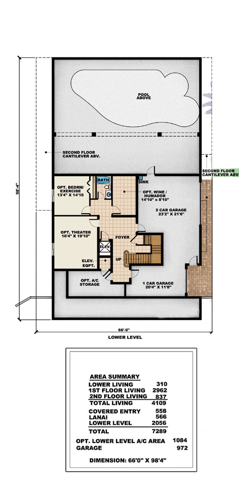 Florida Mediterranean Lower Level of Plan 60559