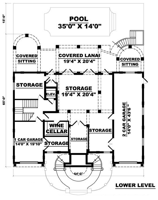 Florida Mediterranean Lower Level of Plan 60562