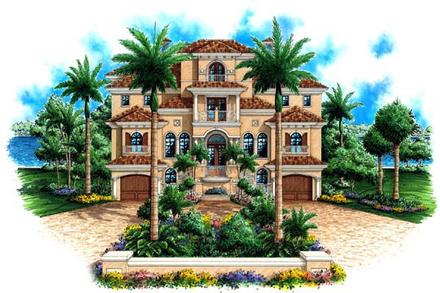 Coastal Florida Mediterranean Elevation of Plan 60563