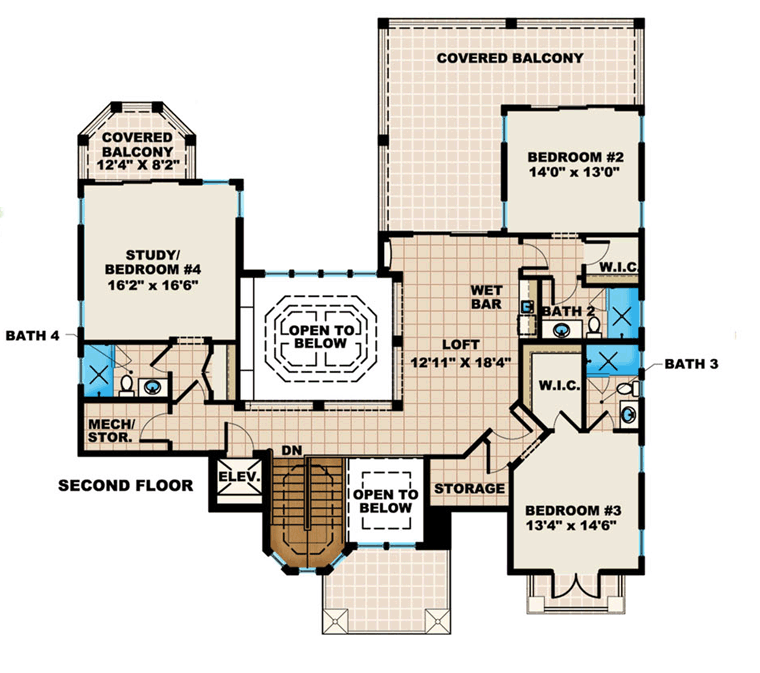 Mediterranean Level Two of Plan 60585