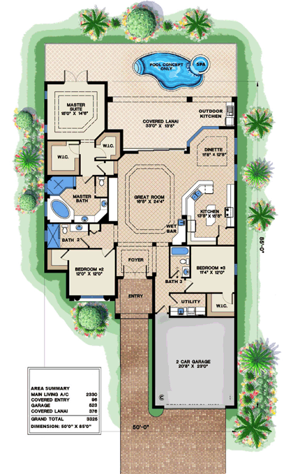 House Plan 60589 First Level Plan