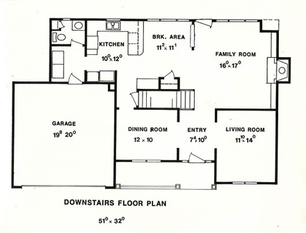House Plan 60629 First Level Plan
