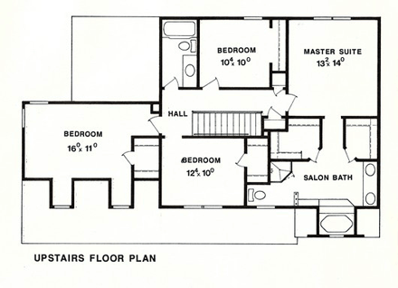 House Plan 60629 Second Level Plan