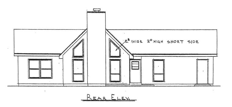  Rear Elevation of Plan 60633