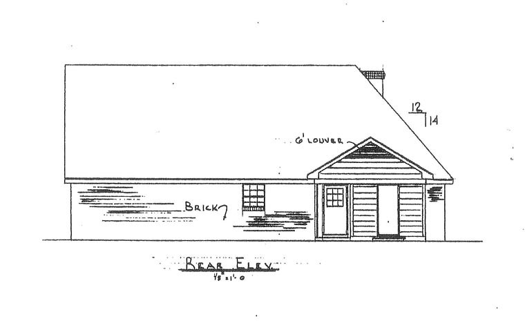  Rear Elevation of Plan 60636