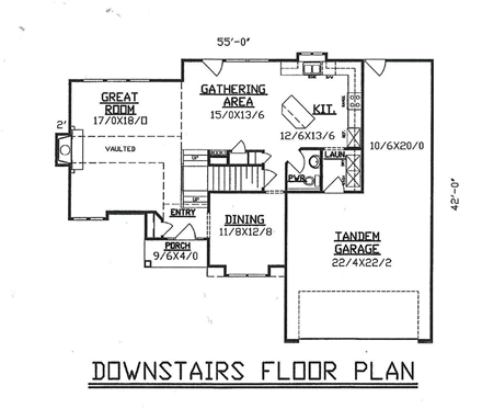 House Plan 60637 First Level Plan