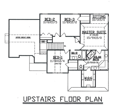 House Plan 60637 Second Level Plan