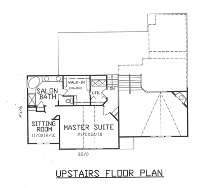 House Plan 60638 Second Level Plan