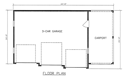 Traditional 4 Car Garage Plan 60641 First Level Plan