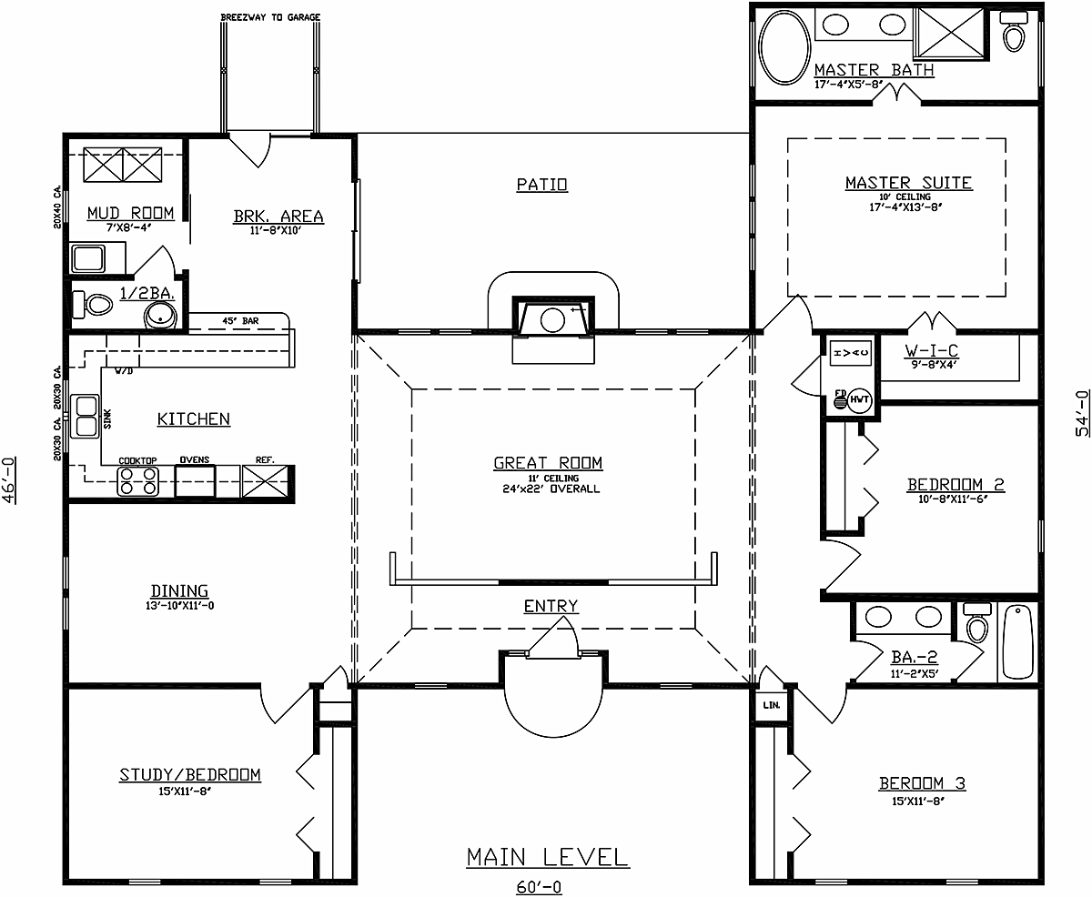 Contemporary Level One of Plan 60662