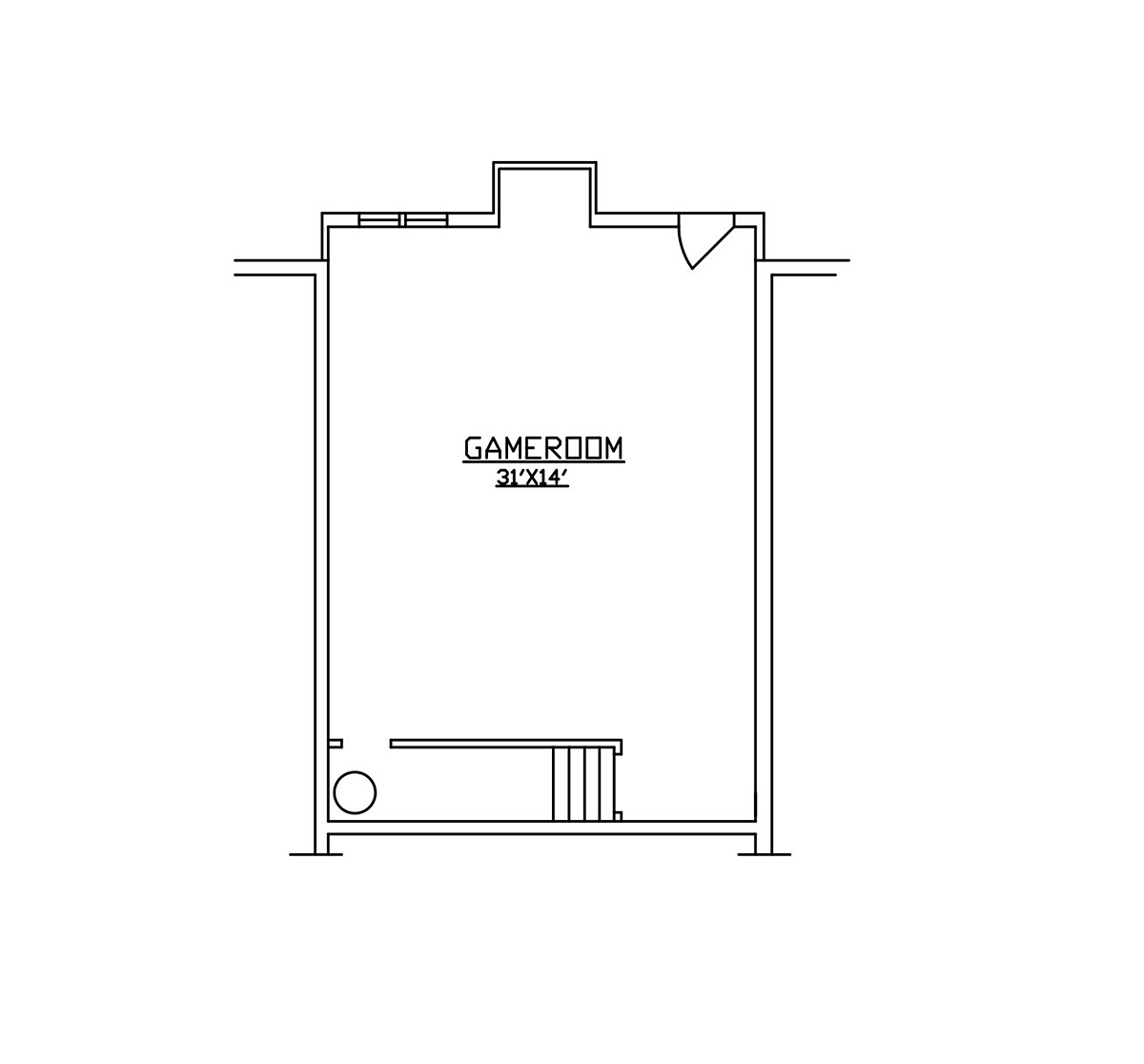 Contemporary Retro Lower Level of Plan 60663