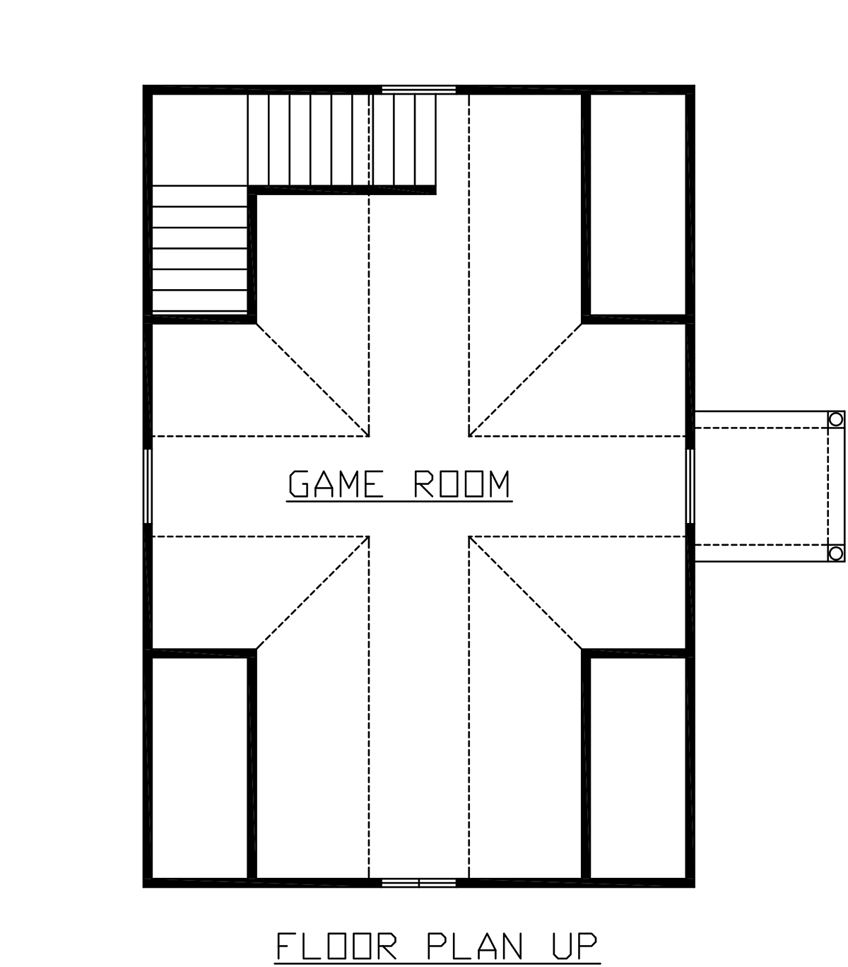 Garage Plan 60684 - 2 Car Garage Apartment Level Two