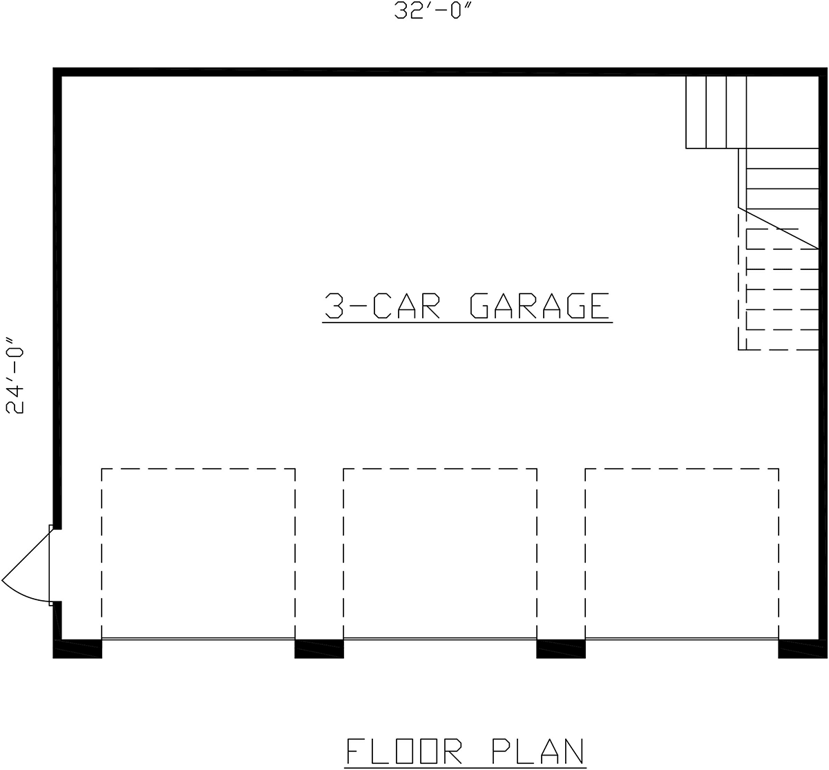 Garage Plan 60685 - 3 Car Garage Level One
