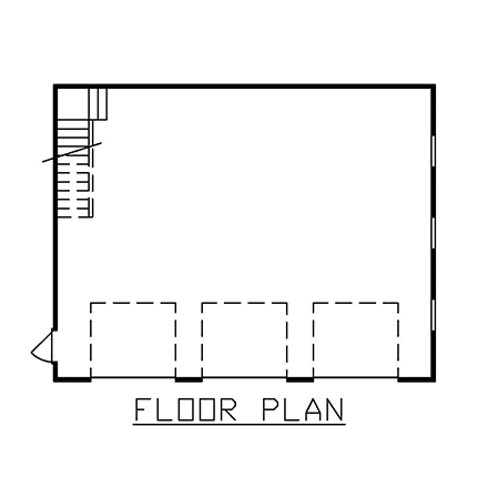 Garage Plan 60691 - 3 Car Garage First Level Plan