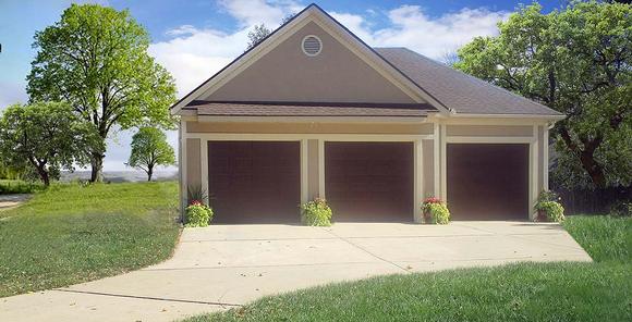 Garage Plan 60698 - 3 Car Garage Elevation