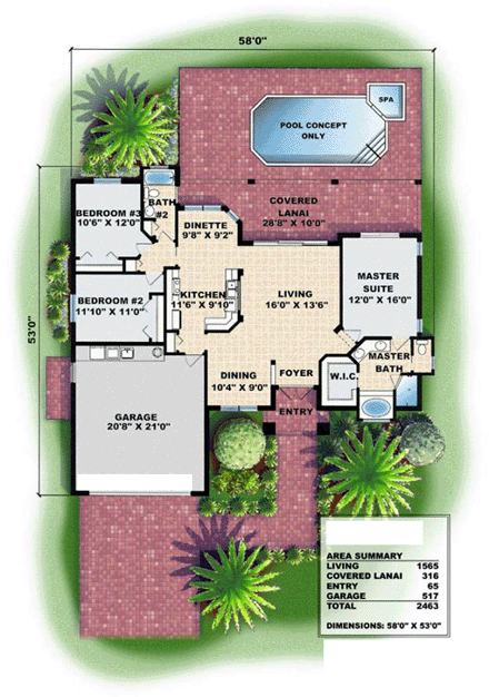 House Plan 60750 First Level Plan