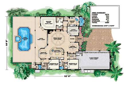 House Plan 60799 First Level Plan