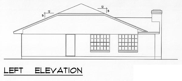 Country, Ranch, Traditional Plan with 1051 Sq. Ft., 3 Bedrooms, 2 Bathrooms, 1 Car Garage Picture 2