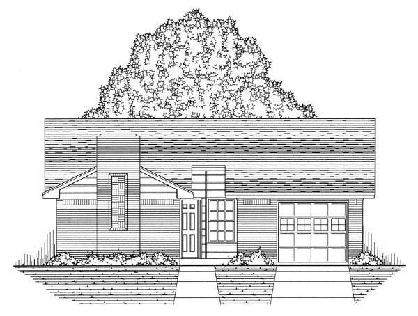 Country, Ranch, Traditional Plan with 1051 Sq. Ft., 3 Bedrooms, 2 Bathrooms, 1 Car Garage Picture 5