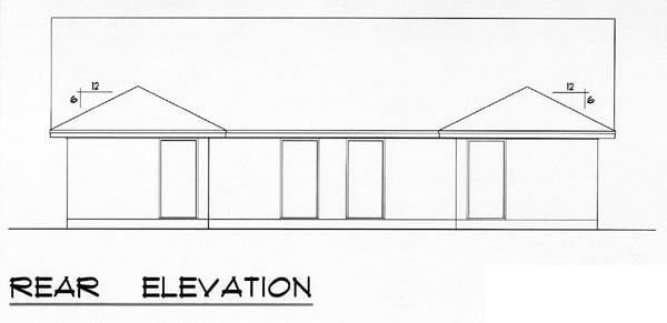 European Tudor Rear Elevation of Plan 60810