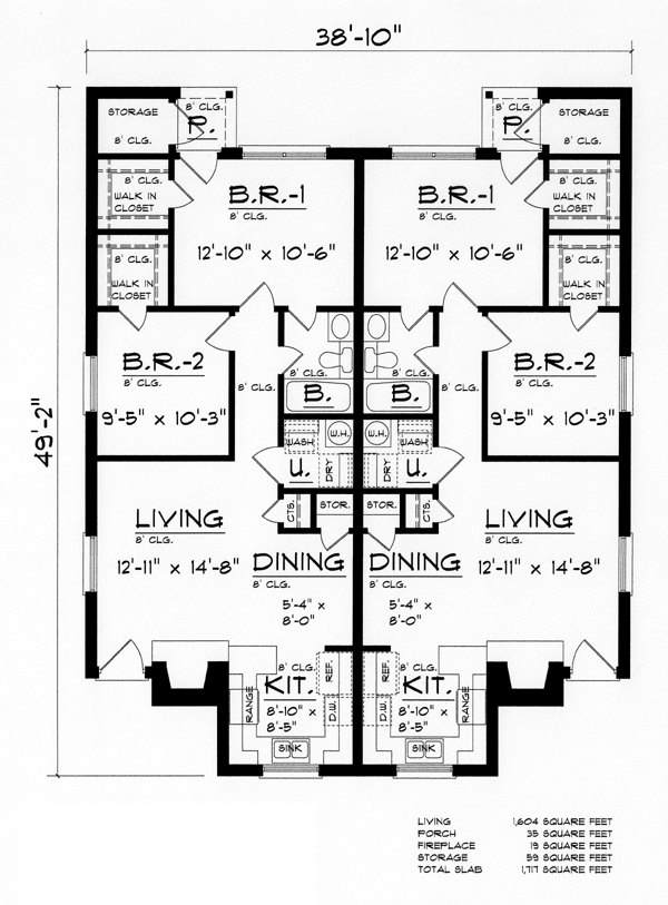 European Narrow Lot Tudor Level One of Plan 60813