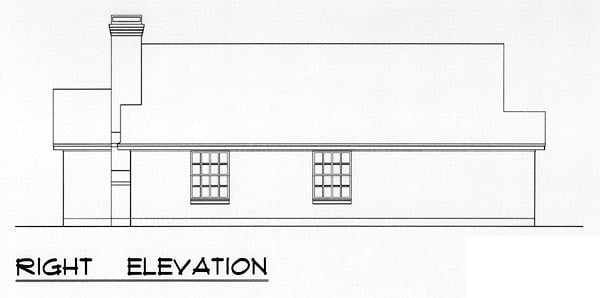 European, Narrow Lot, Tudor Plan with 1604 Sq. Ft., 4 Bedrooms, 2 Bathrooms Picture 3