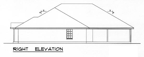 Country, Narrow Lot, Ranch, Traditional Plan with 1725 Sq. Ft., 4 Bedrooms, 4 Bathrooms, 4 Car Garage Picture 3