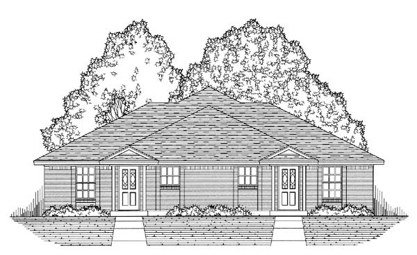 Country, Narrow Lot, Traditional Plan with 1726 Sq. Ft., 4 Bedrooms, 4 Bathrooms, 4 Car Garage Picture 5