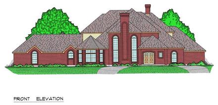 European Traditional Elevation of Plan 60831