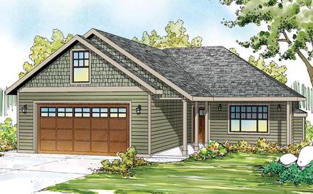 Cottage Country Ranch Traditional Elevation of Plan 60900