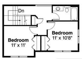 Contemporary Country Craftsman Ranch Level Two of Plan 60902