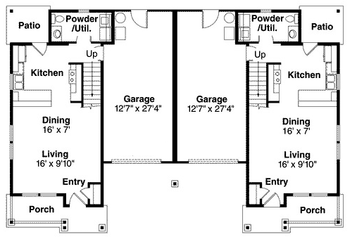 Cottage Country Florida Traditional Victorian Level One of Plan 60908