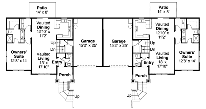 Bungalow Contemporary Cottage Country Craftsman Level One of Plan 60910