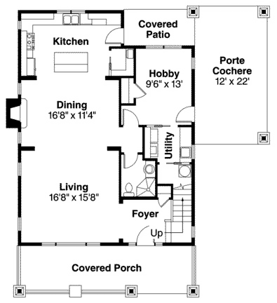 Bungalow Cape Cod Cottage Country Craftsman Level One of Plan 60911