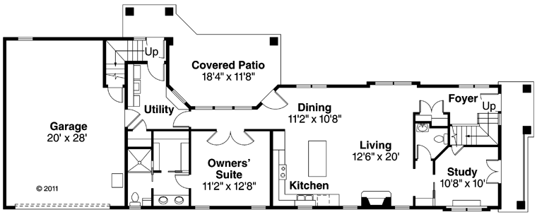 Contemporary European Florida Mediterranean Level One of Plan 60919